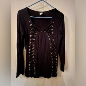 Size medium women’s black lace top